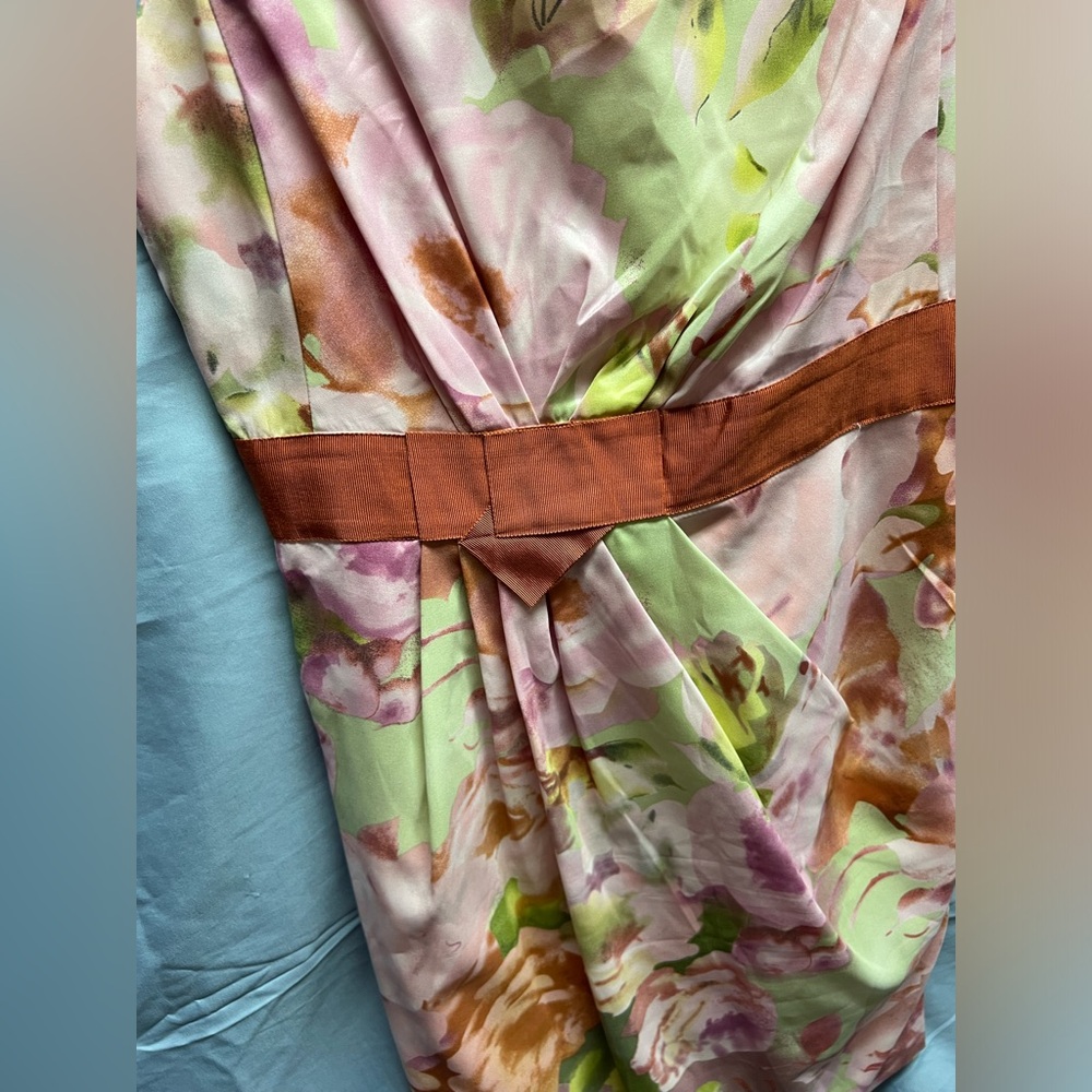 BCBGMaxAzria Pink and Orange Floral Mini Dress - Picture 4 of 8